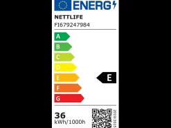Lámpara de techo LED NETTLIFE para salón, 2 marcos, negra, moderna, cuadrada, regulable, ideal para pasillo