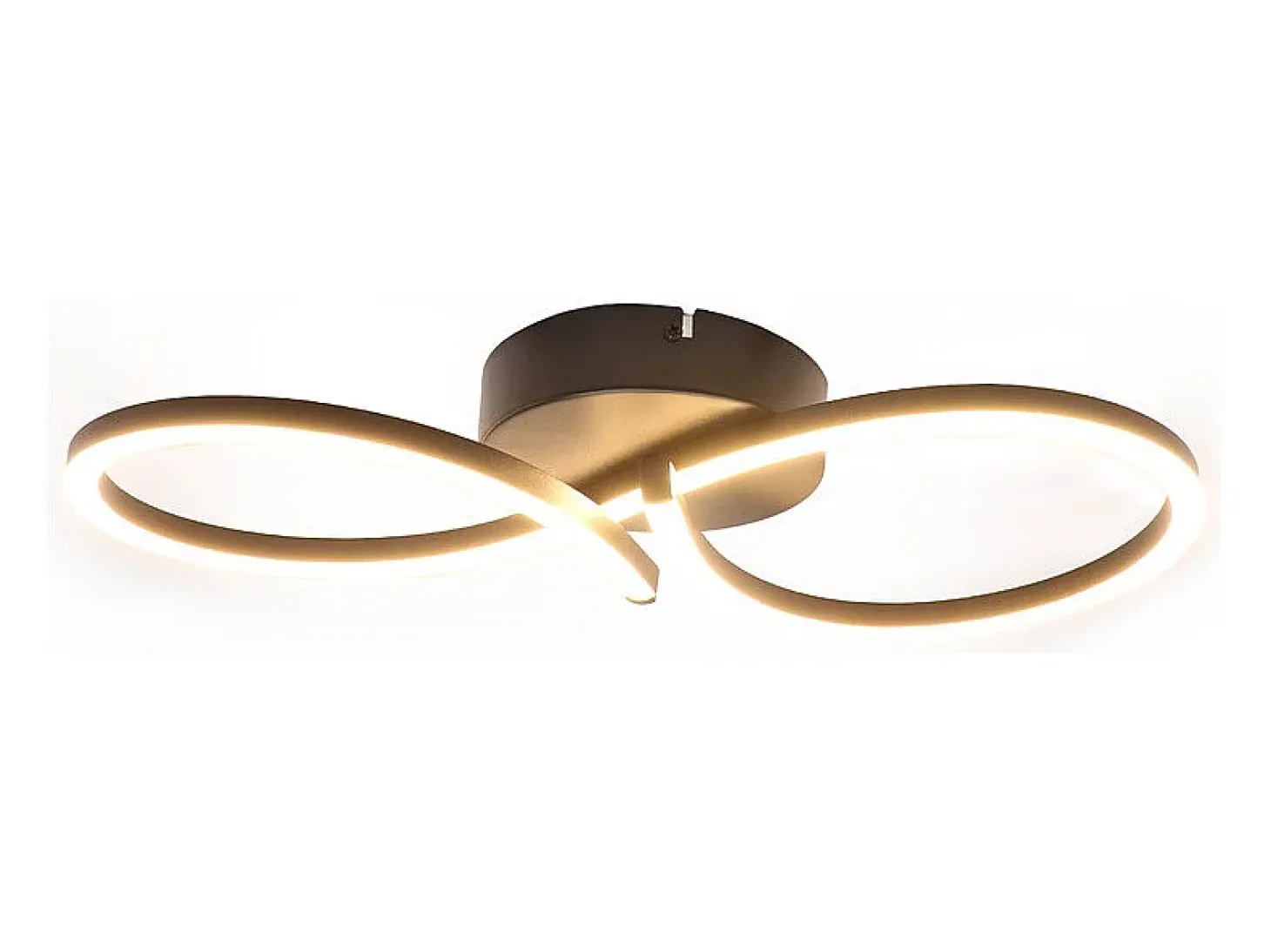 Lámpara de techo LED NETTLIFE para sala de estar, 24 W, moderna y creativa, color negro, para cocina, 3000 K, blanco cálido