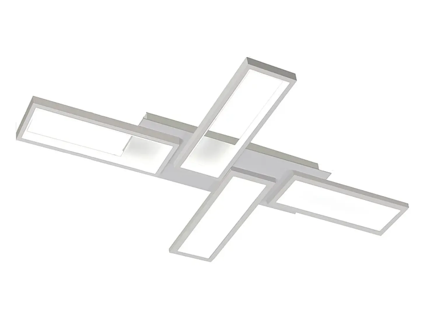 Lámpara de techo LED NETTLIFE para sala de estar, blanca, regulable, 58 W, 82,7 cm, cuadrada, diseño moderno con control remoto