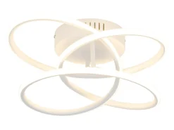 Lámpara de techo LED NETTLIFE para pasillo, diseño moderno, blanca, regulable, con mando a distancia, 36 cm, metal, 44 W