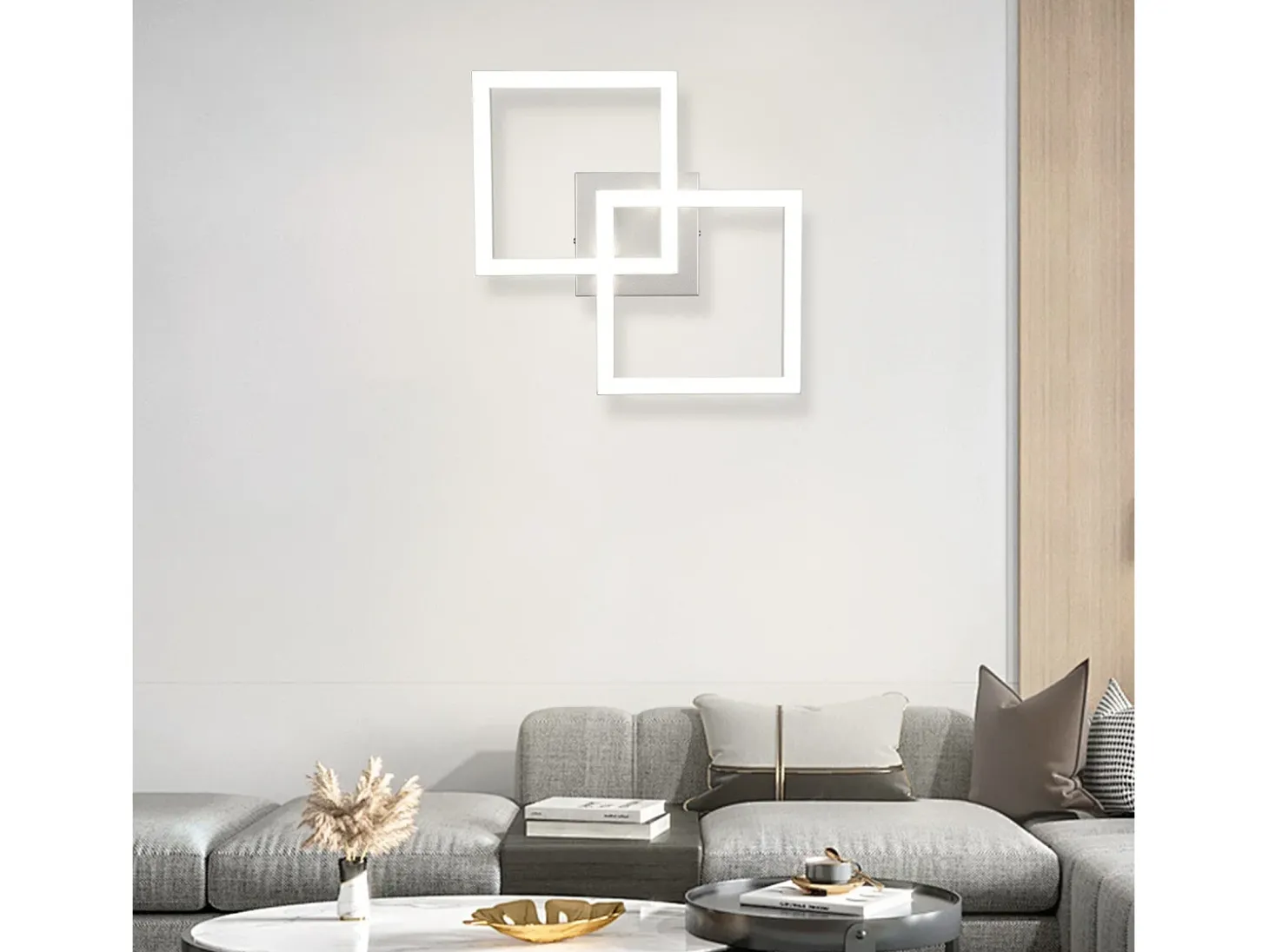Lámpara de techo LED NETTLIFE para sala de estar, lámpara de techo para cocina de diseño moderno, lámpara para sala de estar de 24 W y 3000 K