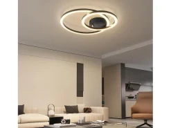 Lámpara de techo LED Nettlife de 40 cm y 23 W, para cocina, 3000 K, blanco cálido, moderna para salón y dormitorio, 2 anillos.