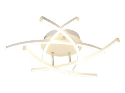 Lámpara de techo LED NETTLIFE para dormitorio regulable de 32 W, moderna, de metal blanco, con mando a distancia