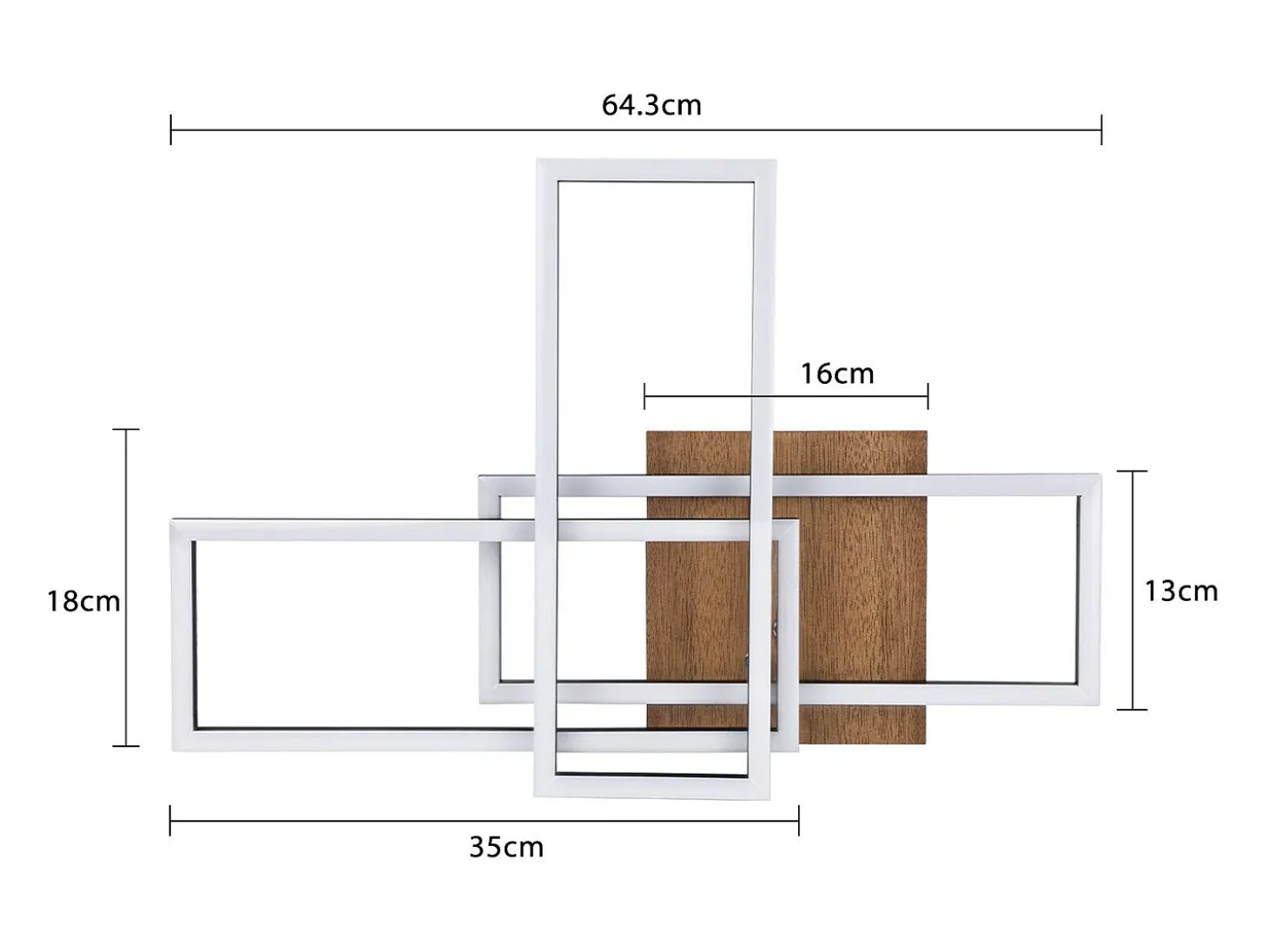 Lámpara de techo LED NETTLIFE para dormitorio, marco negro, 102 cm, regulable, con control remoto, moderna y regulable.
