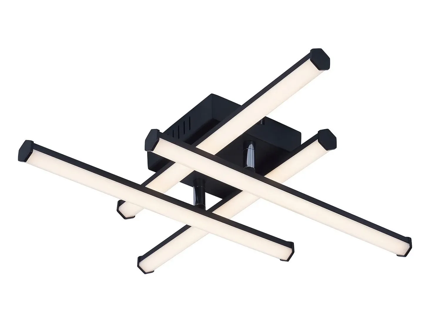 Lámpara de techo LED NETTLIFE para sala de estar, moderna, color negro, 24 W, diseño interior, 3000 K, blanco cálido
