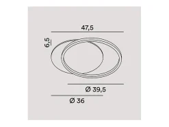 Lámpara de techo LED ORBIT Blanco y Gris 43W Perenz en aluminio