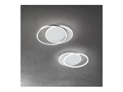 Lámpara de techo LED ORBIT Blanco y Gris 43W Perenz en aluminio