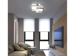 Lámpara de techo LED para sala de estar regulable con control remoto Lámpara de techo negra 35w
