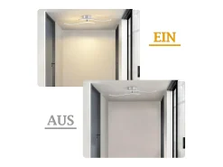 Lámpara de techo LED plateada Nettlife, lámpara de techo de diseño de ondas modernas de 12 W, blanco cálido de 3000 K, luminaria para sala de estar