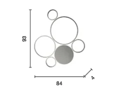Lámpara de techo LED Pois-Silver