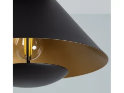 Lámpara de Techo Metal Darvoza Negro - Oro