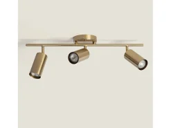 Lámpara de Techo Metal Dariel 3 Focos Dorado