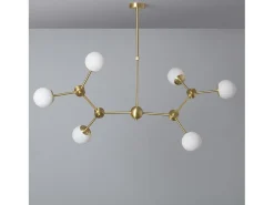Lámpara de Techo Metal y Cristal Moonlight 6 Focos Dorado