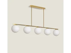 Lámpara de Techo Metal y Cristal Moonlight Boqor Dorado