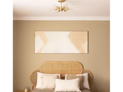 Lámpara de Techo Metal y Cristal 6 Focos Iraide Dorado