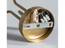 Lámpara de Techo Metal y Cristal Moonlight Brass 3 Focos Rosa