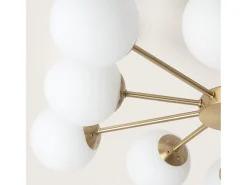 Lámpara de Techo Metal y Cristal Moonlight Brass 10 Focos Dorado