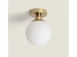 Lámpara de Techo Metal y Cristal Moonlight Brass 1 Foco Dorado