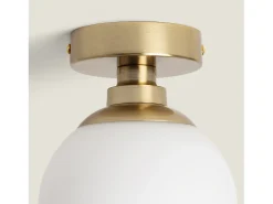 Lámpara de Techo Metal y Cristal Moonlight Brass 1 Foco Dorado