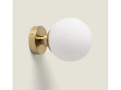 Lámpara de Techo Metal y Cristal Moonlight Brass 1 Foco Dorado