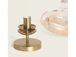 Lámpara de Techo Metal y Cristal Halych Ámbar