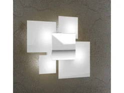 Lámpara de techo moderna 1088/45-BI, cristal blanco, 4 luces G9