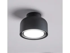 Lámpara de techo moderna BOTTONE en aluminio negro 1xGX53