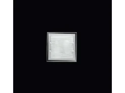 Lámpara de techo moderna cuadrada de cristal satinado blanco 4 luces E27 pequeña Frame