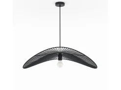 Lámpara de techo negra de papel de cuerda 75 cm - Mada