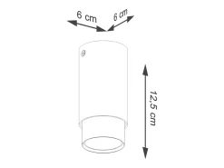 Lámpara De Techo Nero Moderno De Acero - 1 Fuentes Luminosas - L.6 X A.12,5 Cm - Negro/Cromo
