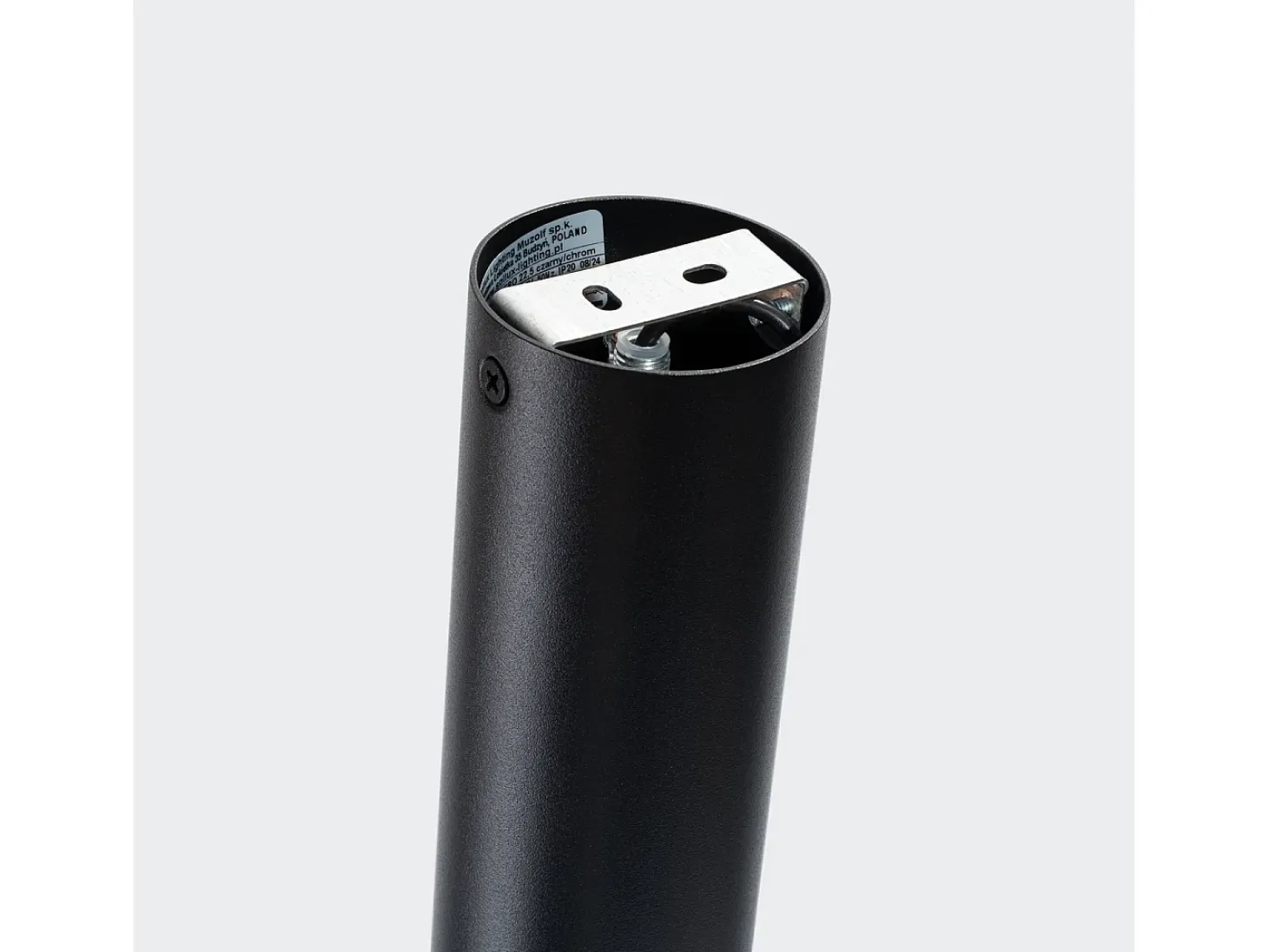 Lámpara De Techo Nero Moderno De Acero - 1 Fuentes Luminosas - L.6 X A.22,5 Cm - Negro/Cromo