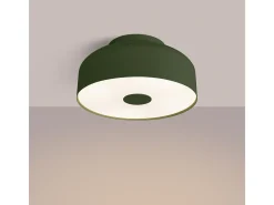 Lámpara De Techo Omiq Moderno De Acero/Pvc - 4 Fuentes Luminosas - L.30 X A.15 Cm - Verde Oliva