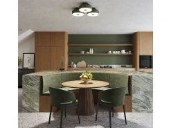 Lámpara De Techo Omiq Moderno De Acero/Pvc - 4 Fuentes Luminosas - L.30 X A.15 Cm - Verde Oliva