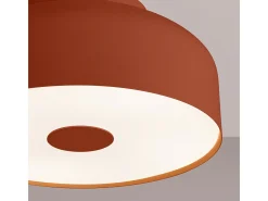 Lámpara De Techo Omiq Moderno De Acero/Pvc - 4 Fuentes Luminosas - L.30 X A.15 Cm - Ocre Rojo