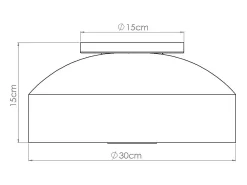 Lámpara De Techo Omiq Moderno De Acero/Pvc - 4 Fuentes Luminosas - L.30 X A.15 Cm - Blanco