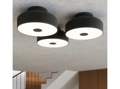 Lámpara De Techo Omiq Moderno De Acero/Pvc - 4 Fuentes Luminosas - L.30 X A.15 Cm - Negro