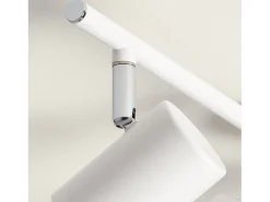 Lámpara de Techo Orientable Madera 3 Focos Olmo Blanco