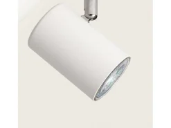 Lámpara de Techo Orientable Madera 3 Focos Olmo Blanco