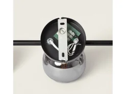 Lámpara de Techo Orientable Metal y Cristal 3 Focos Romsy Gris