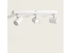 Lámpara de Techo Orientable Metal 3 Focos Wuedy Blanco