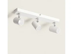 Lámpara de Techo Orientable Metal 3 Focos Wuedy Blanco