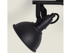 Lámpara de Techo Orientable Aluminio 2 Focos Negro Emer Negro
