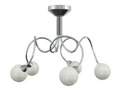 Lámpara de techo pantallas cristal redonda 5 bombillas LED G9 ES341447
