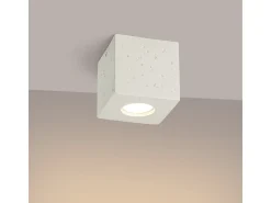 Lámpara de techo Quad industrial de concreto - 1 fuentes luminosas - L.10 x A.10 cm - beige