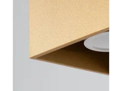 Lámpara De Techo Quad Minimalista De Acero - 1 Fuentes Luminosas - L.10 X A.10 Cm - Dorado