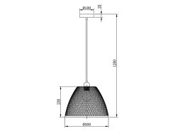 Lámpara de techo Raku en Bambú, diametro 30 cm
