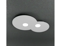 Lámpara de techo redonda Toplight Cloud de 2 luces con casquillo GX53, estructura gris, diseño moderno 50x35x3cm