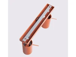 Lámpara De Techo Ring Moderno De Acero - 2 Fuentes Luminosas - L.30 X A.17 Cm - Ocre Rojo