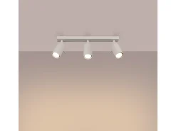 Lámpara De Techo Ring Moderno De Acero - 3 Fuentes Luminosas - L.45 X A.17 Cm - Beige