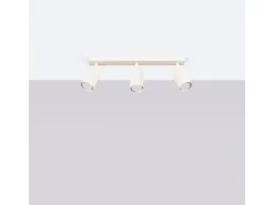 Lámpara De Techo Ring Moderno De Acero - 3 Fuentes Luminosas - L.45 X A.17 Cm - Beige